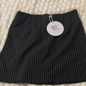 Princess Polly Black and White Striped Mini Skirt
